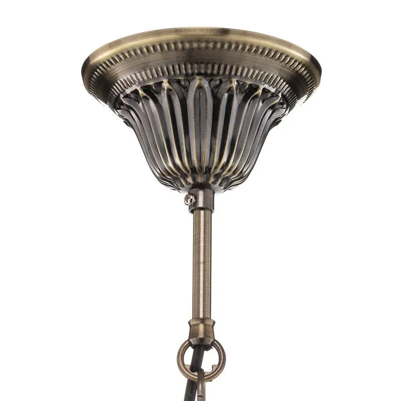 B-Ware Artistar Hängeleuchte Tiffany Stil COLIBRI dimmbar Lampe bunt braun 15x13cm