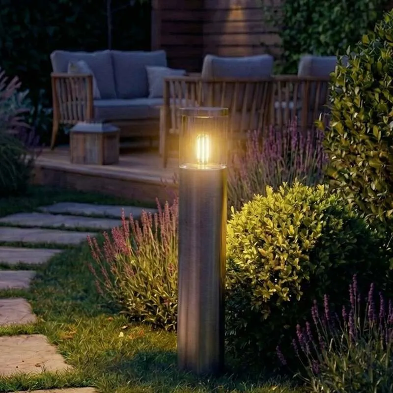 B-Ware OSRAM Sockellampe ENDURA CLASSIC EBRO Edelstahl Gartenleuchte dimmbar IP44 49cm