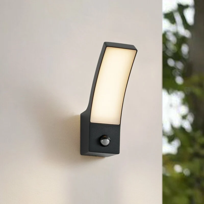 B-Ware Lindby Außenwandleuchte Außenlampe LED Sensor anthrazit IP54 Polycarbonat