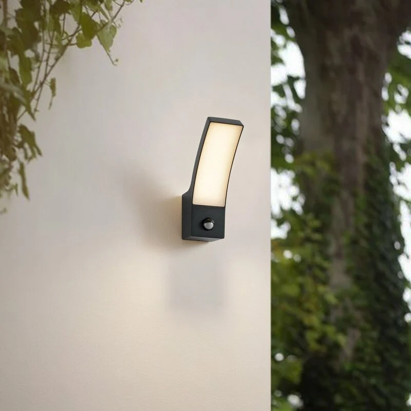 B-Ware Lindby Außenwandleuchte Außenlampe LED Sensor anthrazit IP54 Polycarbonat
