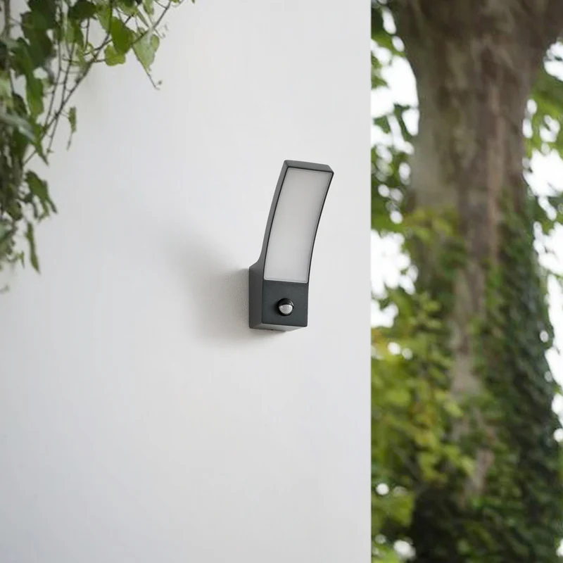 B-Ware Lindby Außenwandleuchte Außenlampe LED Sensor anthrazit IP54 Polycarbonat