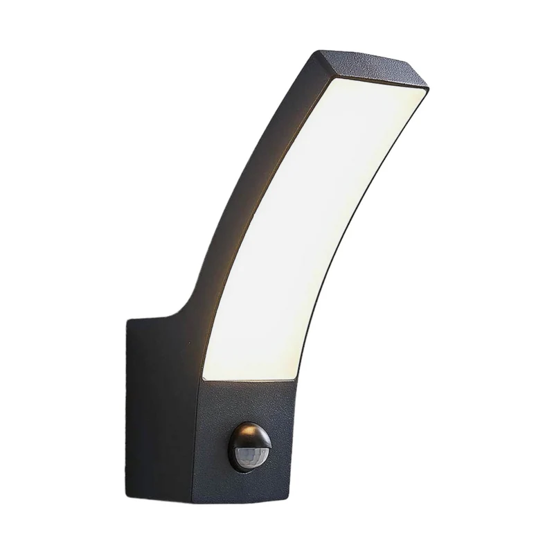 B-Ware Lindby Außenwandleuchte Außenlampe LED Sensor anthrazit IP54 Polycarbonat
