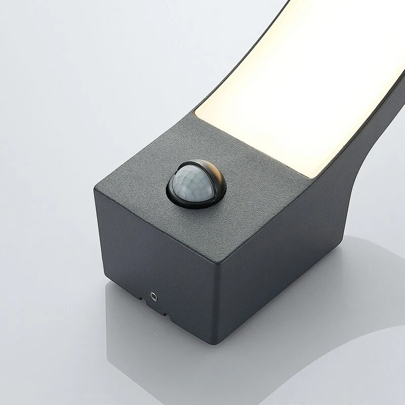 B-Ware Lindby Außenwandleuchte Außenlampe LED Sensor anthrazit IP54 Polycarbonat