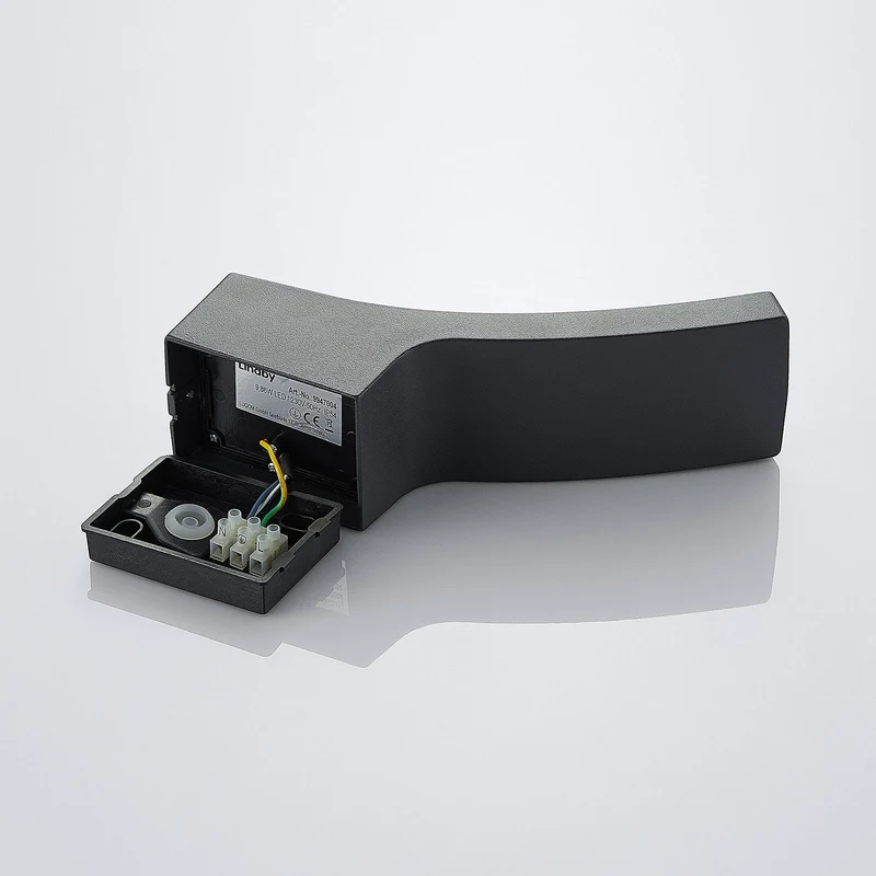 B-Ware Lindby Außenwandleuchte Außenlampe LED Sensor anthrazit IP54 Polycarbonat