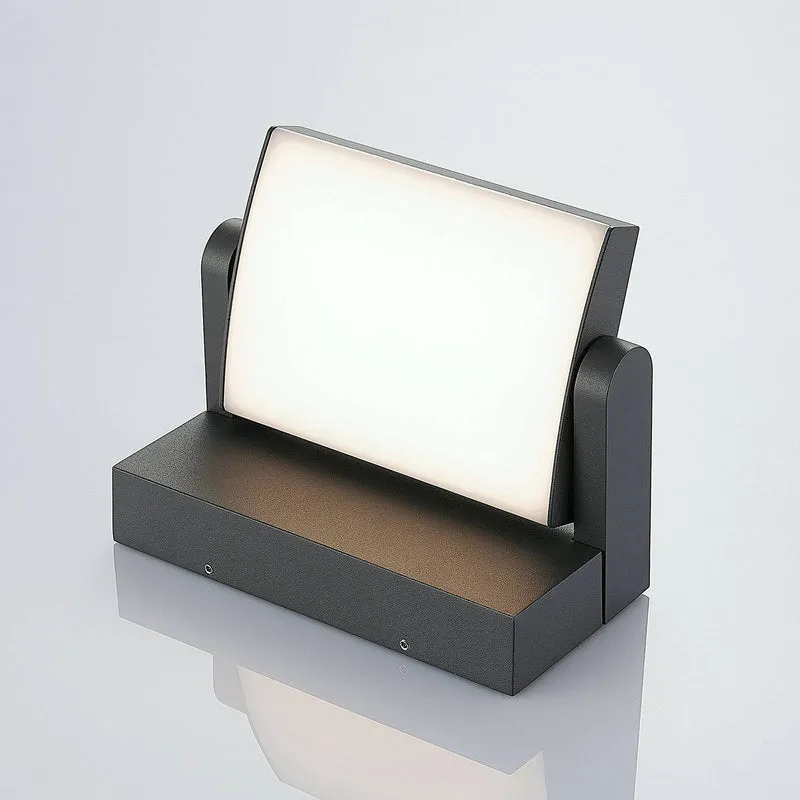 B-Ware Lindby Außenwandleuchte Wandlampe LED Sherin dunkelgrau schwenkbar