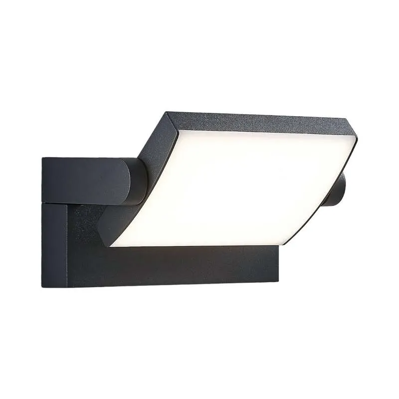 B-Ware Lindby Außenwandleuchte Wandlampe LED Sherin dunkelgrau schwenkbar