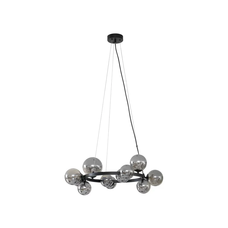 B-Ware Lucande Hängeleuchte Naelen schwarz/grau 64,3 cm Glas Hängelampe Lampe Leuchte