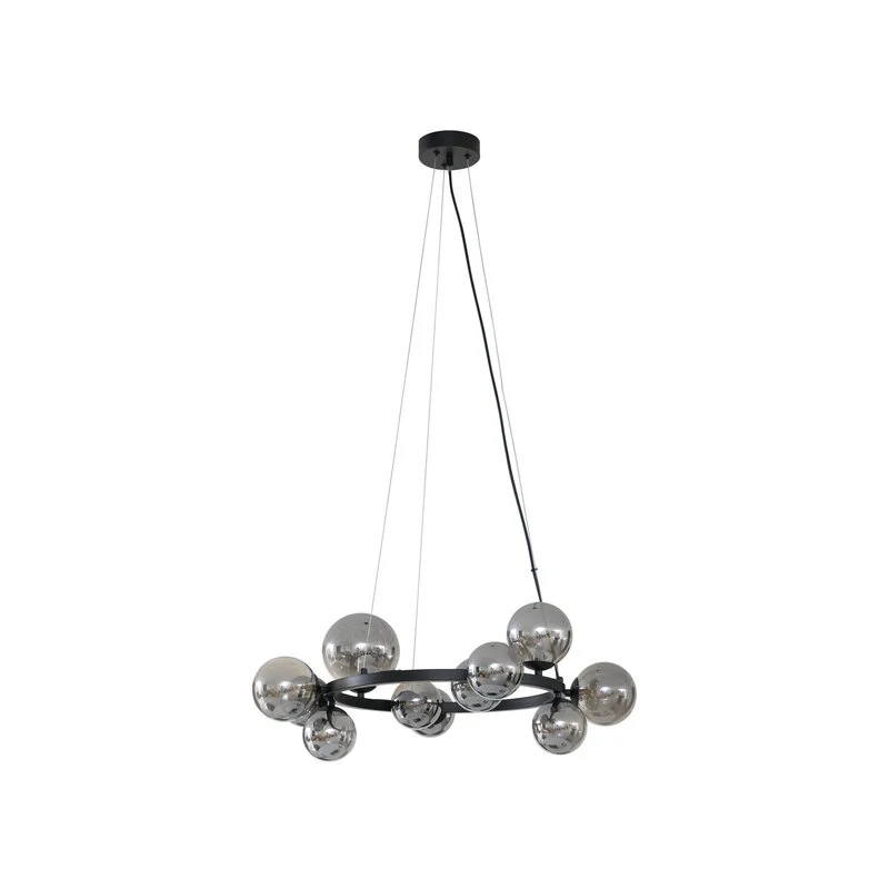B-Ware Lucande Hängeleuchte Naelen schwarz/grau 64,3 cm Glas Hängelampe Lampe Leuchte