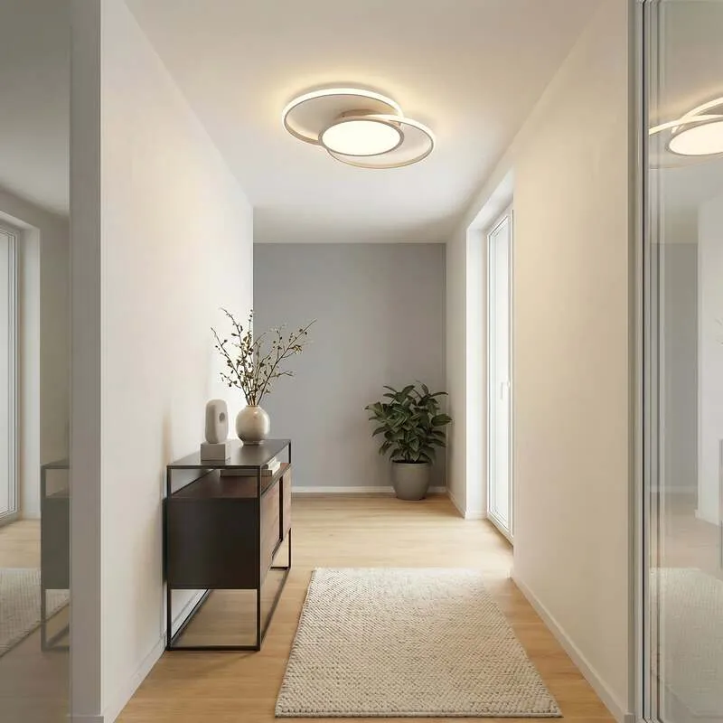 B-Ware Lucande Deckenleuchte Deckenlampe LED Senne Silber Leuchte Lampe Wohnzimmer Mode