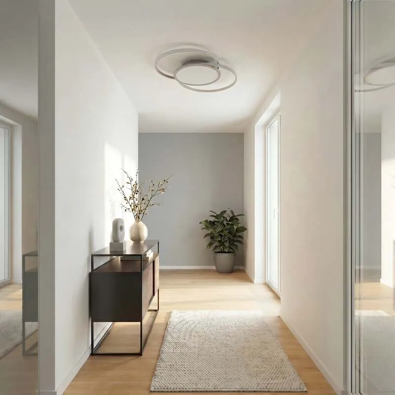 B-Ware Lucande Deckenleuchte Deckenlampe LED Senne Silber Leuchte Lampe Wohnzimmer Mode