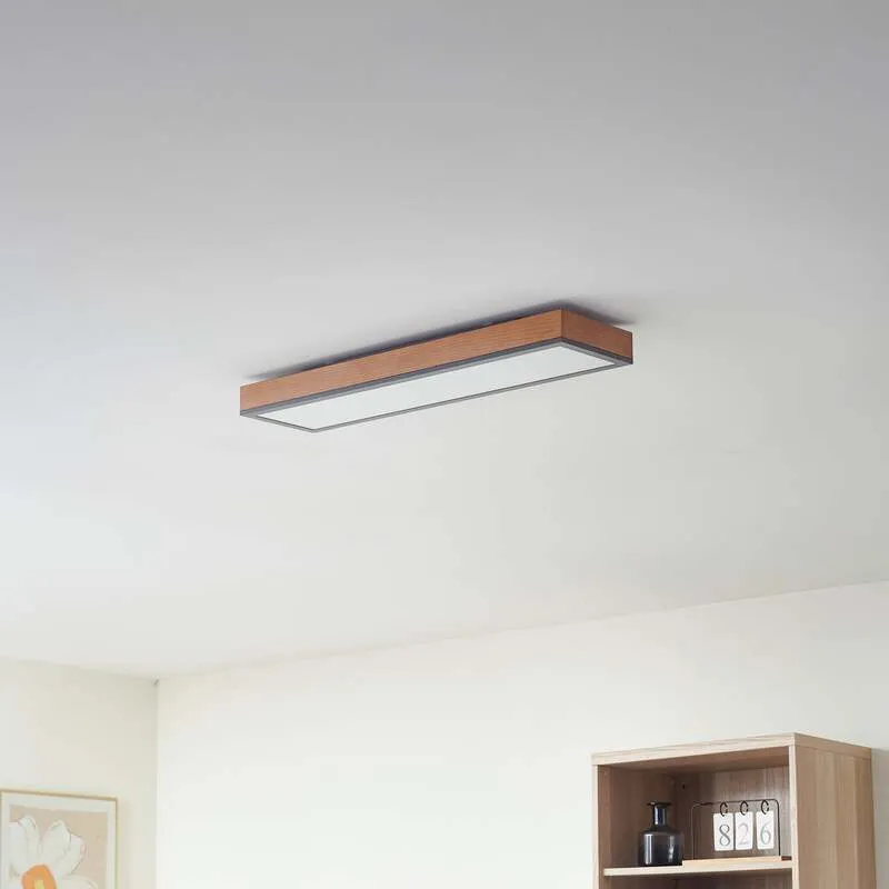 B-Ware Lindby Deckenlampe Deckenleuchte Laviona LED Lampe graphit 80x20cm warmweiß