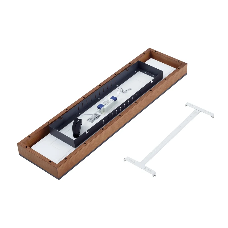 B-Ware Lindby Deckenlampe Deckenleuchte Laviona LED Lampe graphit 80x20cm warmweiß
