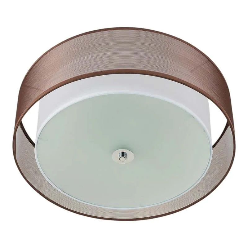 B-Ware Lindby Deckenlampe Deckenleuchte Tobia LED Lampe dimmbar braun Ø50cm 3-flammig