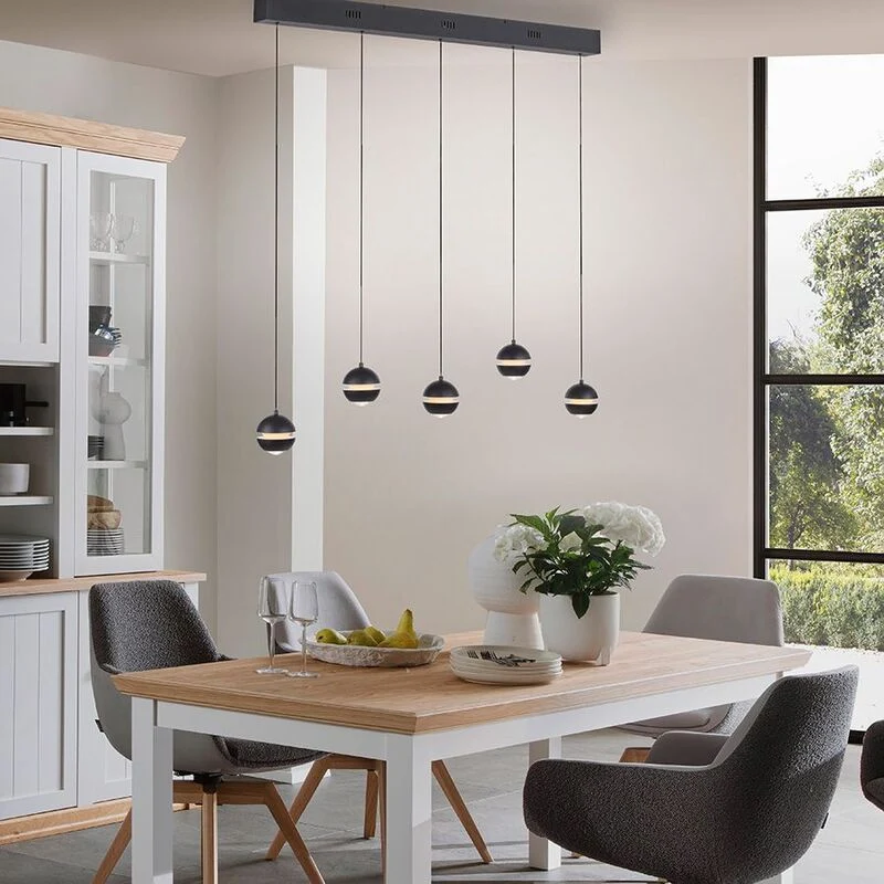 B-Ware SCHÖNER WOHNEN Pendelleuchte Hängelampe LED LINI verstellbar dimmbar schwarz