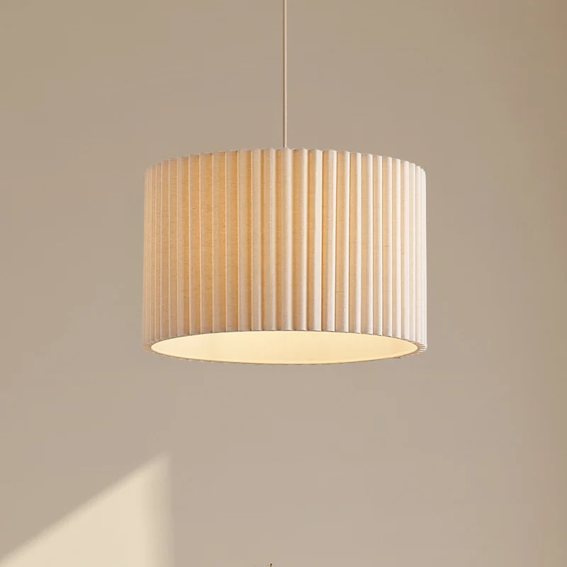 B-Ware Lindby Hängeleuchte Pendelleuchte Lampe Leinen cremefarben 45 cm Libbie