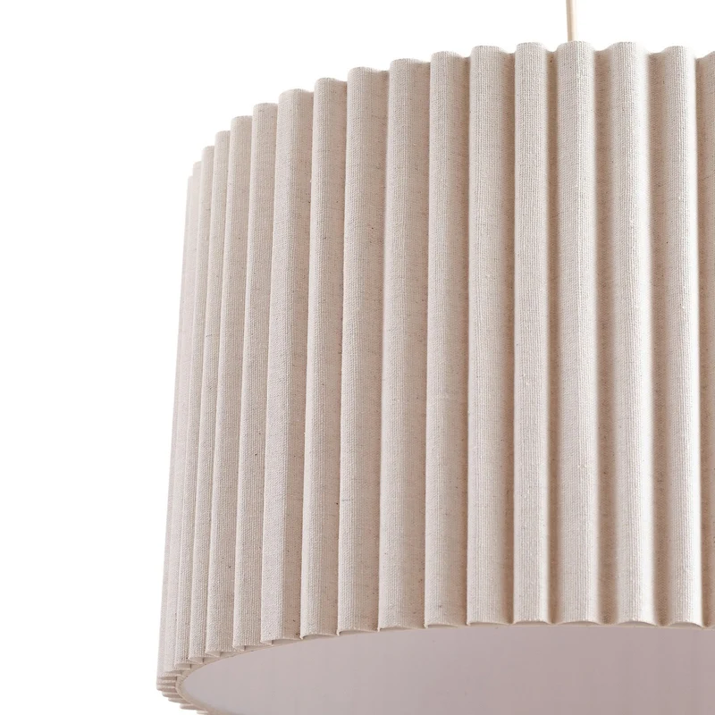 B-Ware Lindby Hängeleuchte Pendelleuchte Lampe Leinen cremefarben 45 cm Libbie