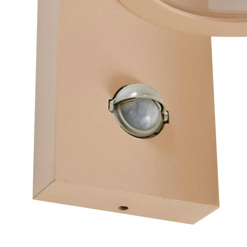B-Ware Lindby Außenwandleuchte Lampe Sensor Yrene beige Riffle 20 cm