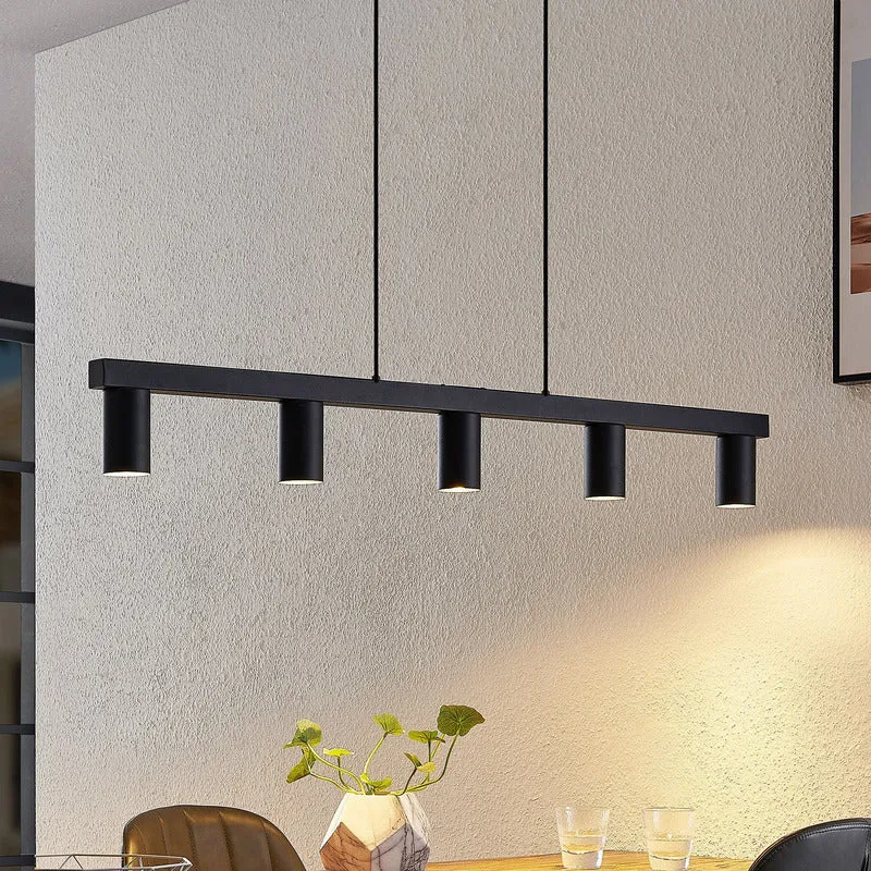B-Ware Lindby Baliko Hängeleuchte Deckenlampe Lampe Pendelleuchte 5-flmg GU10 schwarz