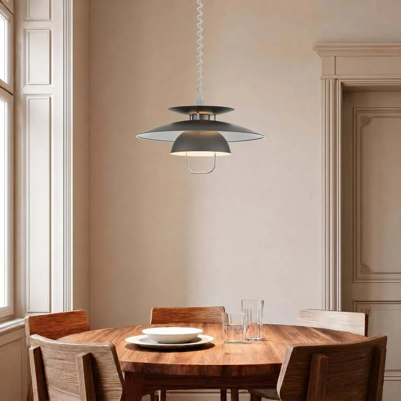 B-Ware Lindby Hängeleuchte Nadija Deckenlampe Lampe Küchenlampe Leuchte Licht E27 grau