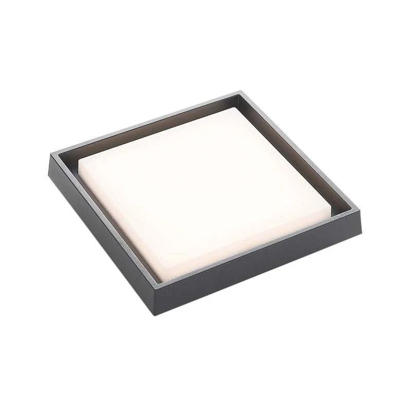 B-Ware Lucande Deckenleuchte Außenlampe LED Birta dunkelgrau Aluminiumdruckguss IP54
