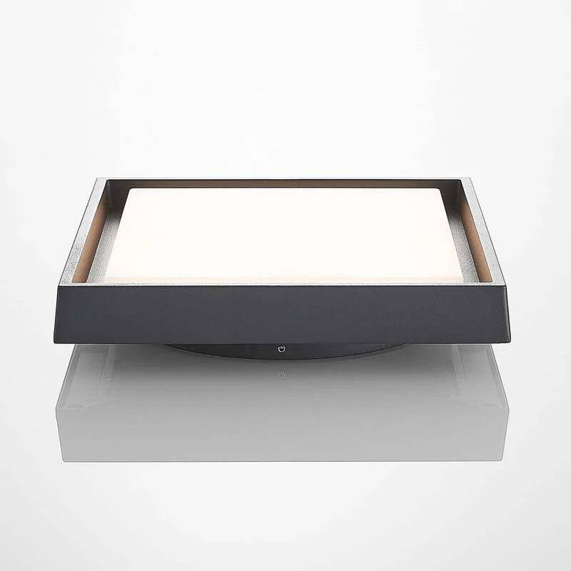 B-Ware Lucande Deckenleuchte Außenlampe LED Birta dunkelgrau Aluminiumdruckguss IP54