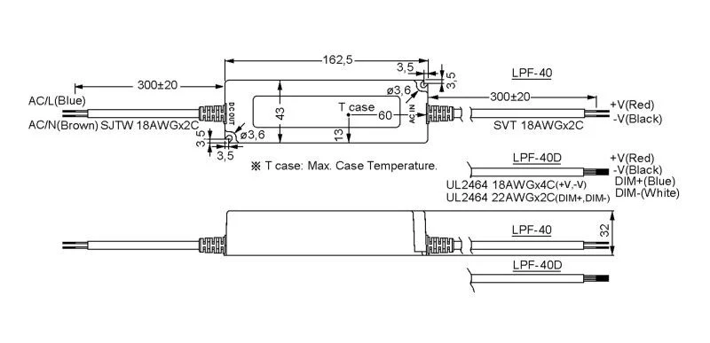 B-Ware Mean Well LPF-40D-24 LED-Treiber LED-Trafo Konstantspannung 40 W 1.67 A Dimmbar
