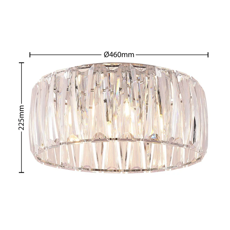 B-Ware Lindby Sofia Deckenlampe Deckenleuchte Lampe Leuchte 4-flm E14 transparent chrom