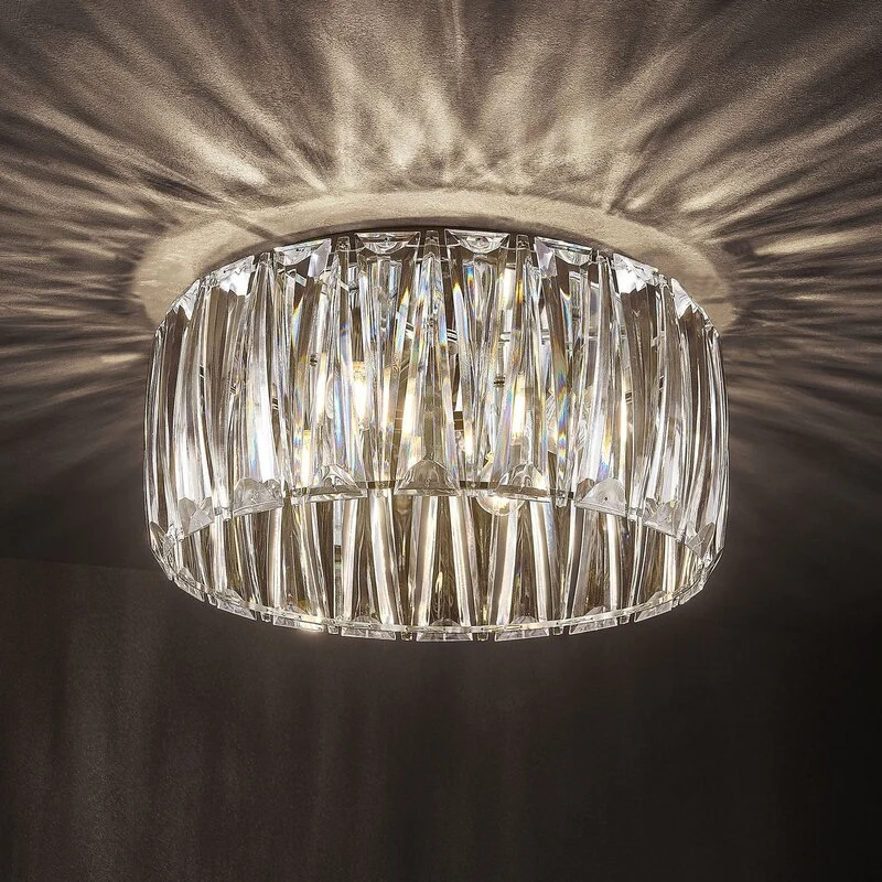 B-Ware Lindby Sofia Deckenlampe Deckenleuchte Lampe Leuchte 4-flm E14 transparent chrom