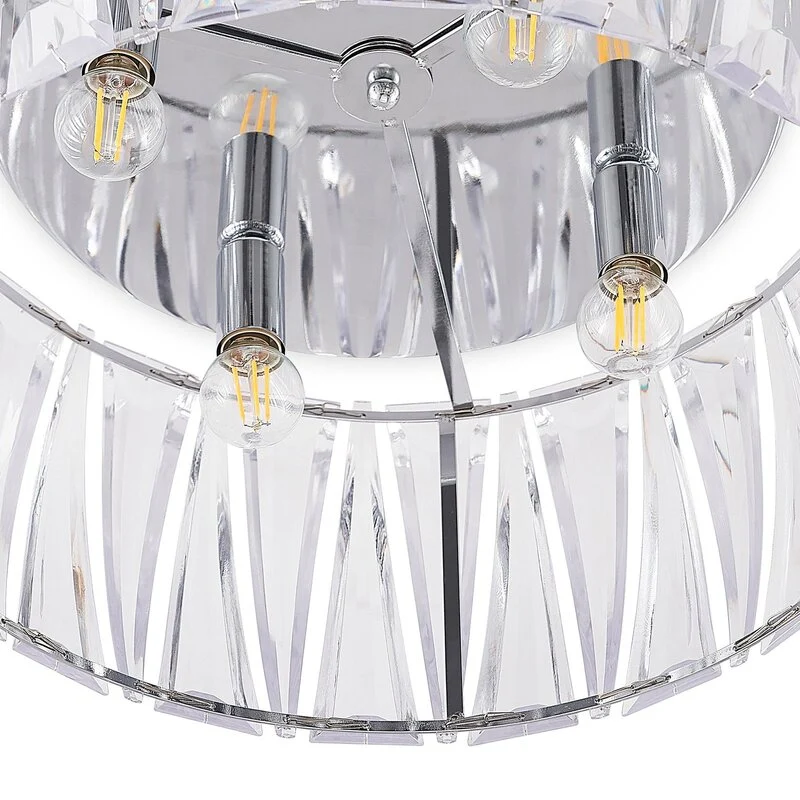 B-Ware Lindby Sofia Deckenlampe Deckenleuchte Lampe Leuchte 4-flm E14 transparent chrom