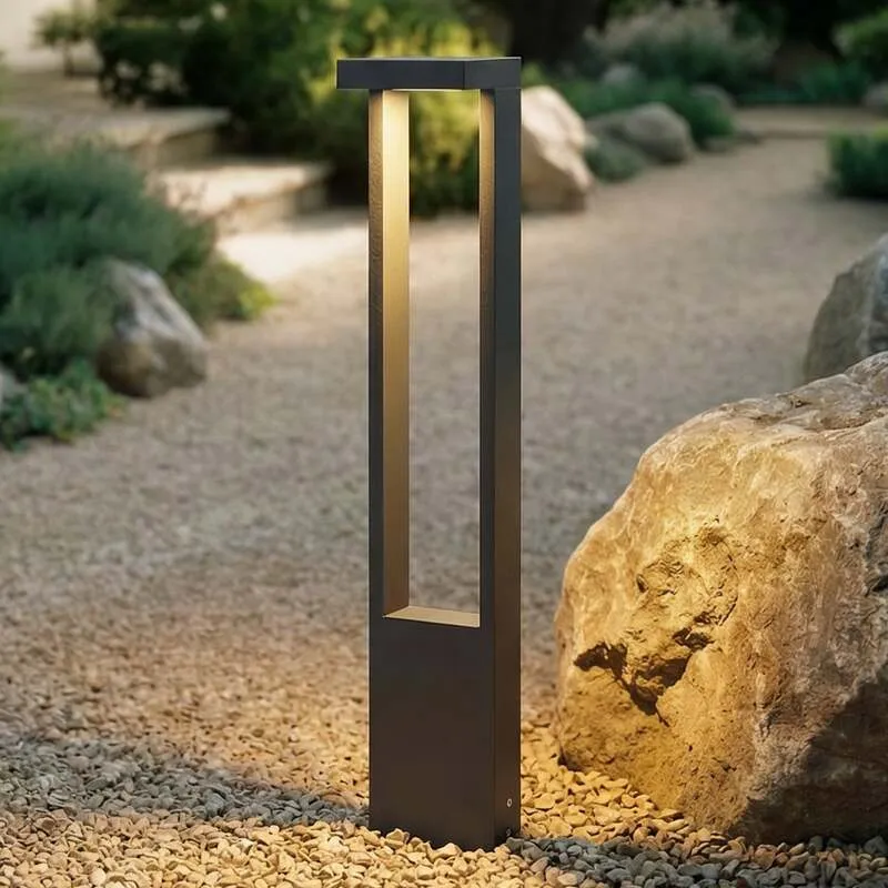 B-Ware Lindby Wegeleuchte Gartenleuchte LED Außenleuchte Lonete dunkelgrau IP65 6515