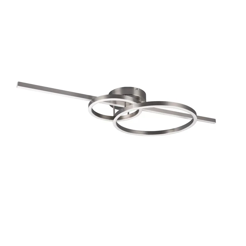 B-Ware Trio Lighting LED-Deckenleuchte Montilla 3-flammig Remote nickel Deckenlampe