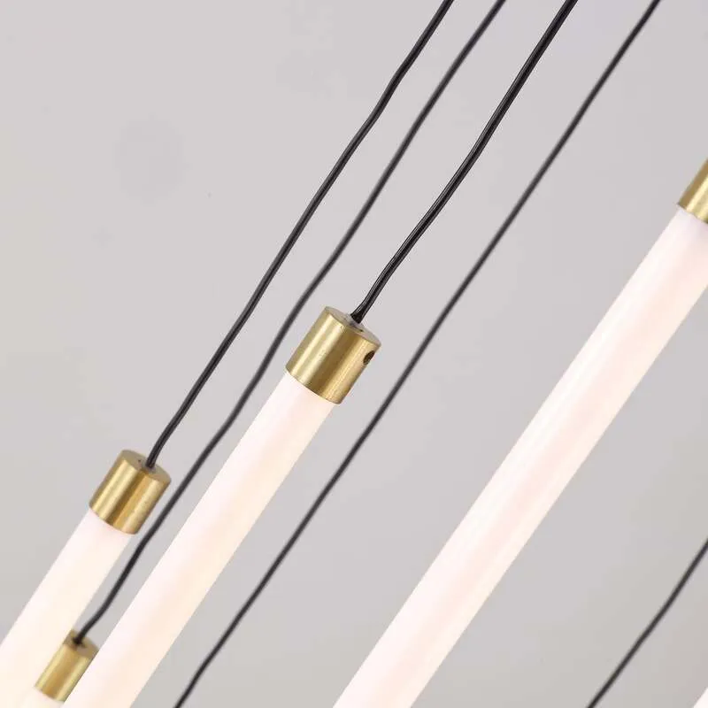 B-Ware Searchlight LED Hängeleuchte Pendelleuchte Flare messingfarben Metall Silikon 35