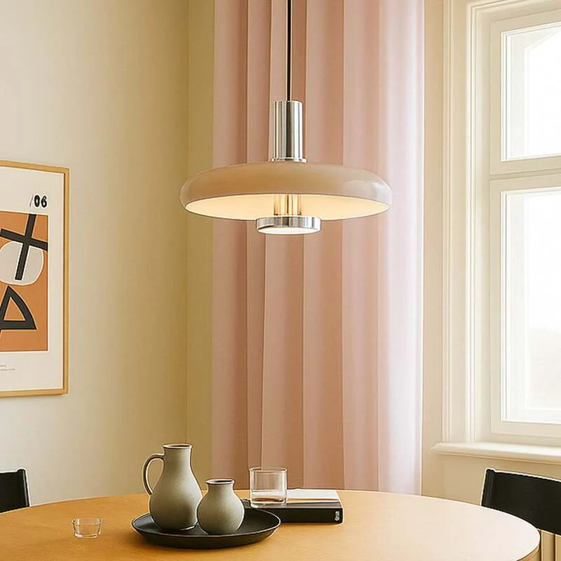 B-Ware Lindby Pendelleuchte Hängelampe Lampe Retro LED E27 beige Metall 35 cm