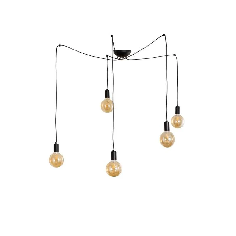 B-Ware Nowodvorski Lighting Hängeleuchte Spider in Schwarz fünfflammig Deckenlampe Spot