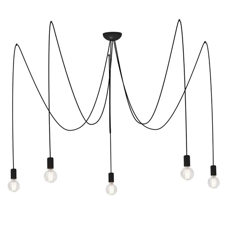 B-Ware Nowodvorski Lighting Hängeleuchte Spider in Schwarz fünfflammig Deckenlampe Spot