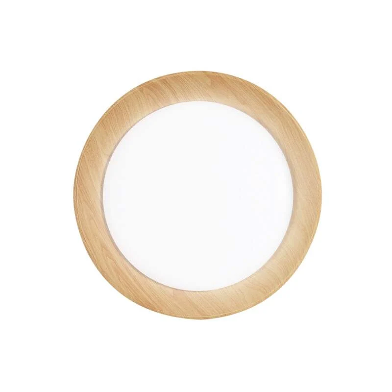 B-Ware Luce Ambiente Design Deckenleuchte Lampe LED Arka weiß Holzoptik Eisen CCT 50 cm