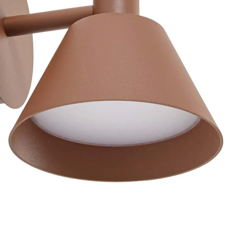 B-Ware Lucande Außenwandleuchte Tabena LED Gartenleuchte Lampe braun IP54 16x17,5cm