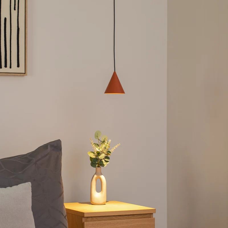 B-Ware Nowodvorski Hängeleuchte ZENITH LED Pendelleuchte dimmbar terracotta Ø11cm