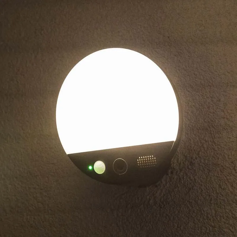 B-Ware OSRAM SMART+ Außenwandleuchte ROUND LED Gartenlampe Kamera Sensor grau IP44