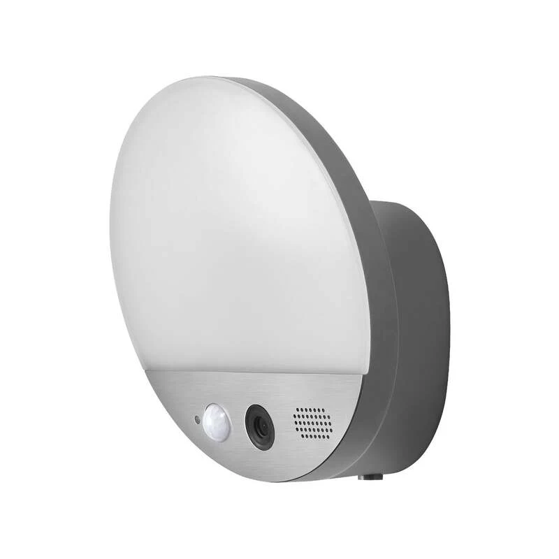 B-Ware OSRAM SMART+ Außenwandleuchte ROUND LED Gartenlampe Kamera Sensor grau IP44
