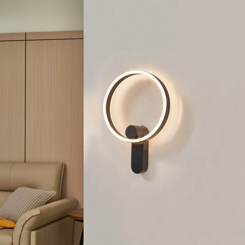 B-Ware Lucande Yekta LED-Wandlampe Wandleuchte Wandlicht Leuchte LED direkt 18W schw559