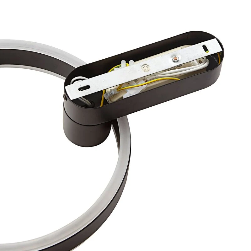 B-Ware Lucande Yekta LED-Wandlampe Wandleuchte Wandlicht Leuchte LED direkt 18W schw559