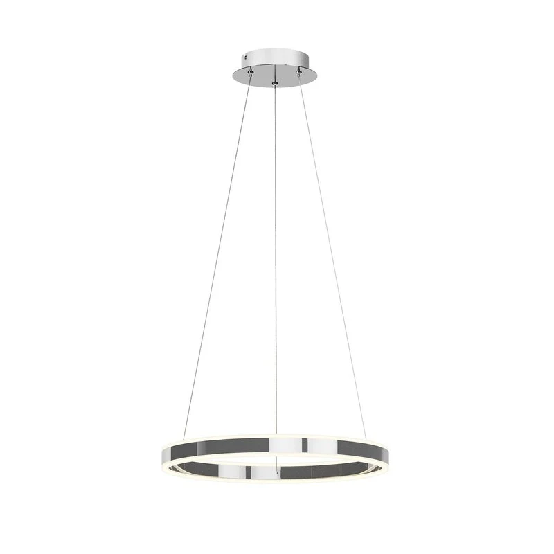 B-Ware Lucande Pendelleuchte Hängelampe LED chrom dimmbar warmweiß Acryl Metall 50 cm