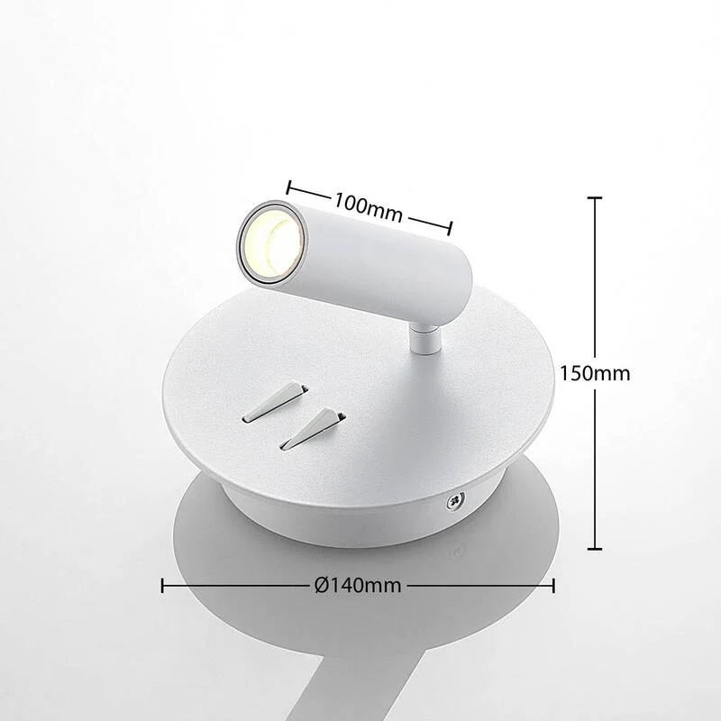 B-Ware Lucande Magya LED-Wandleuchte Lampe Leuchte Wandleuchte 2-flammig 2x3 W Alu 594