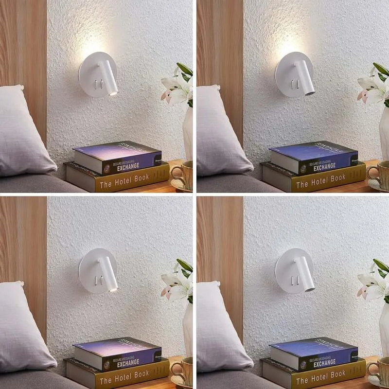 B-Ware Lucande Magya LED-Wandleuchte Lampe Leuchte Wandleuchte 2-flammig 2x3 W Alu 594