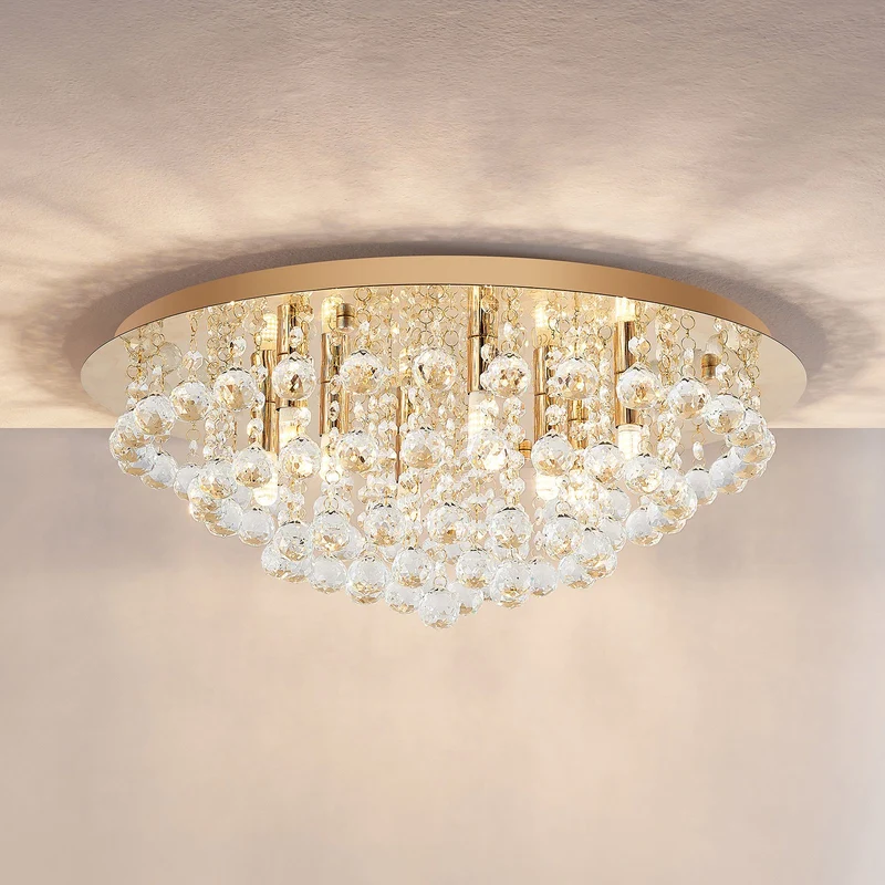 B-Ware Lindby Deckenleuchte Deckenlampe Gillion Kronleuchter Kristall Lampe LED Ø 55cm