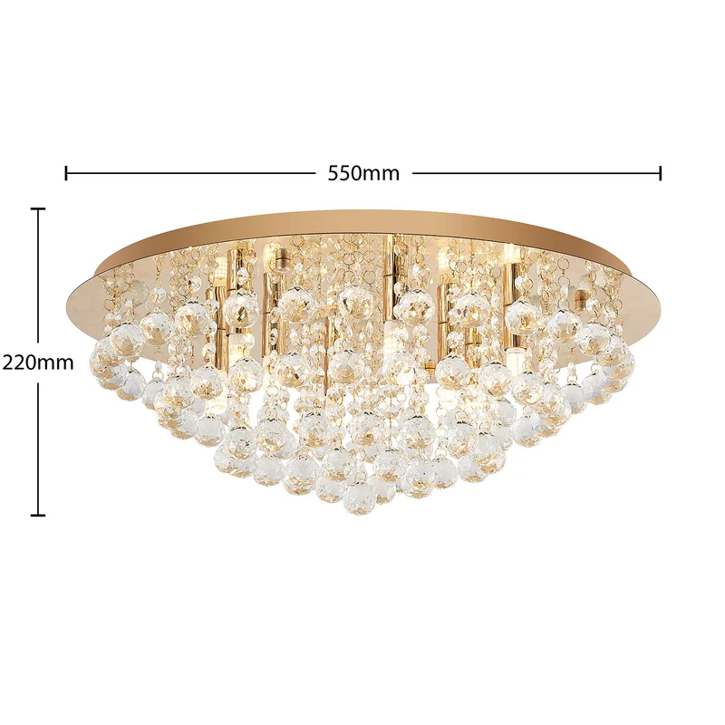 B-Ware Lindby Deckenleuchte Deckenlampe Gillion Kronleuchter Kristall Lampe LED Ø 55cm