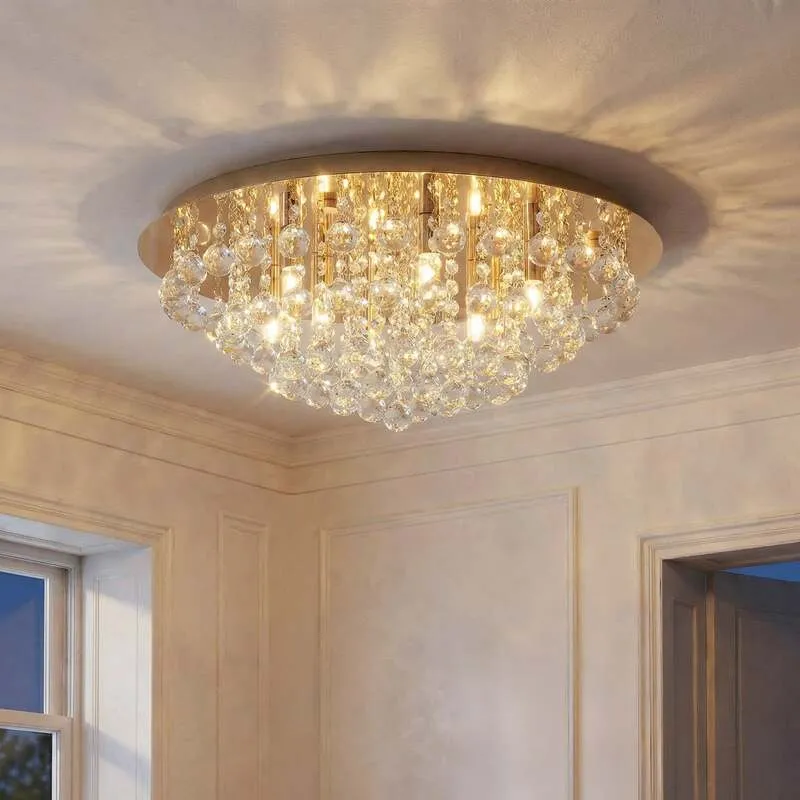B-Ware Lindby Deckenleuchte Deckenlampe Gillion Kronleuchter Kristall Lampe LED Ø 55cm