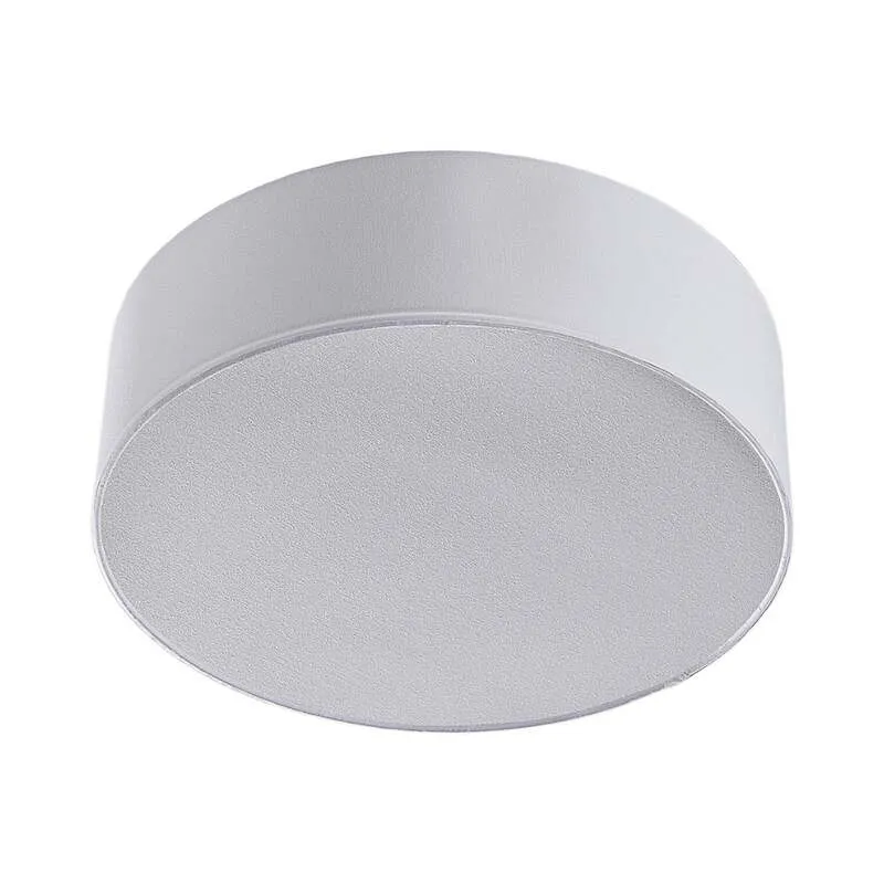 B-Ware Lindby Deckenleuchte Lampe Sebatin LED Leuchte dimmbar weiß Ø40cm Stoff nickel