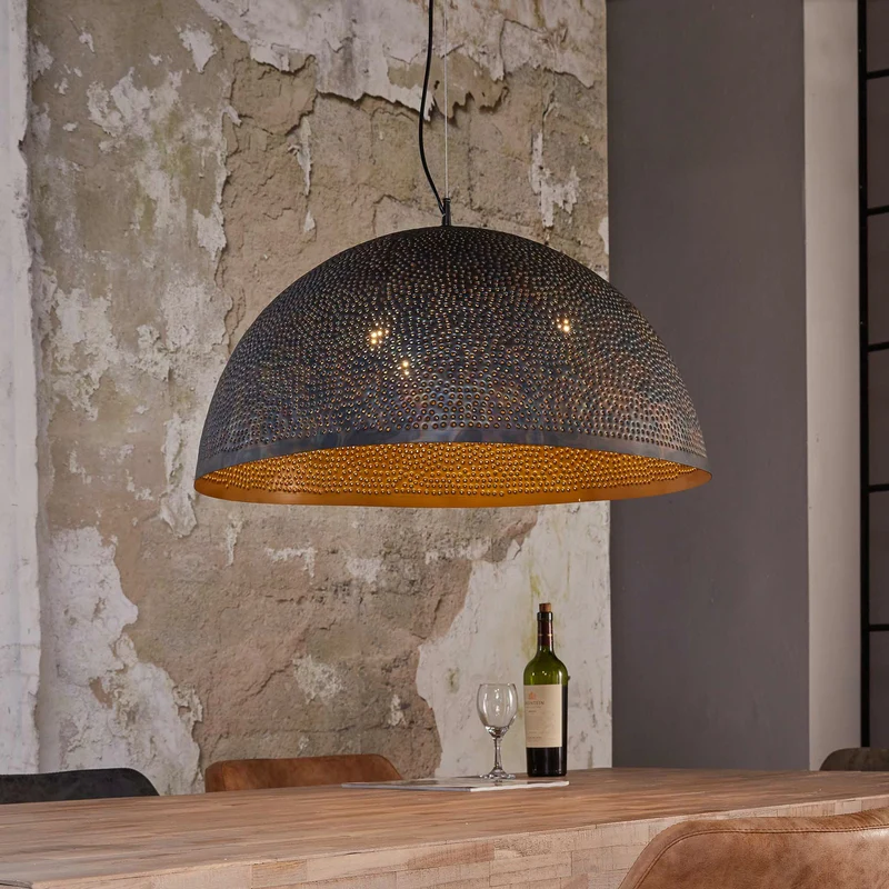 B-Ware Pendelleuchte Punchray aus Metall einflammig Deckenleuchte Hängeleuchte Lampe